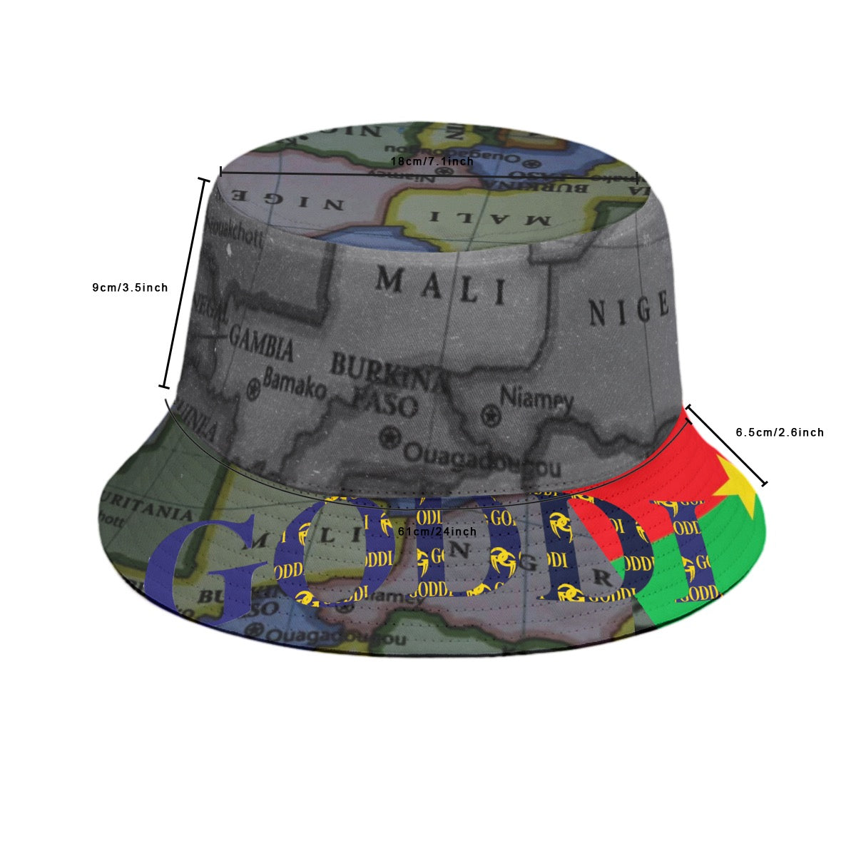 Goddi African Map Bucket Hat