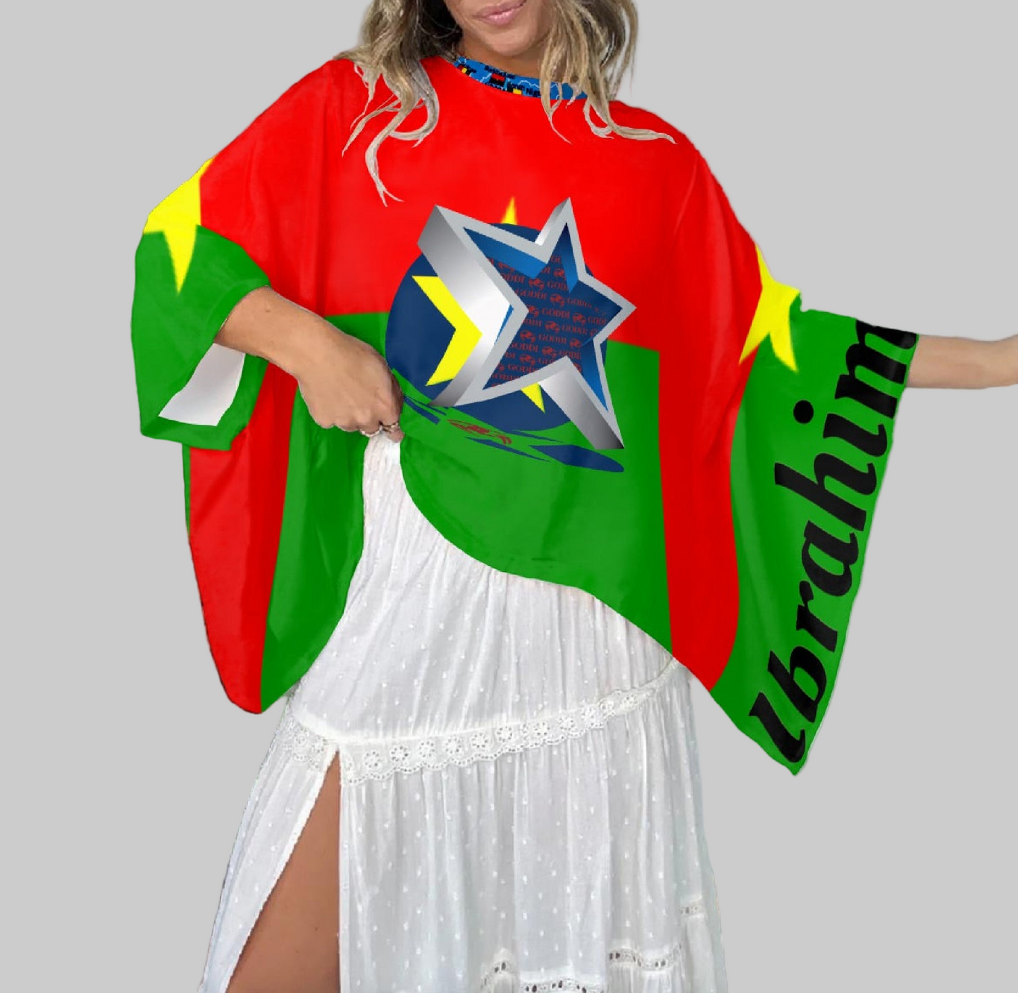 GODDI Heritage Patchwork Kimono Butterflywings Loose Sleeve Top