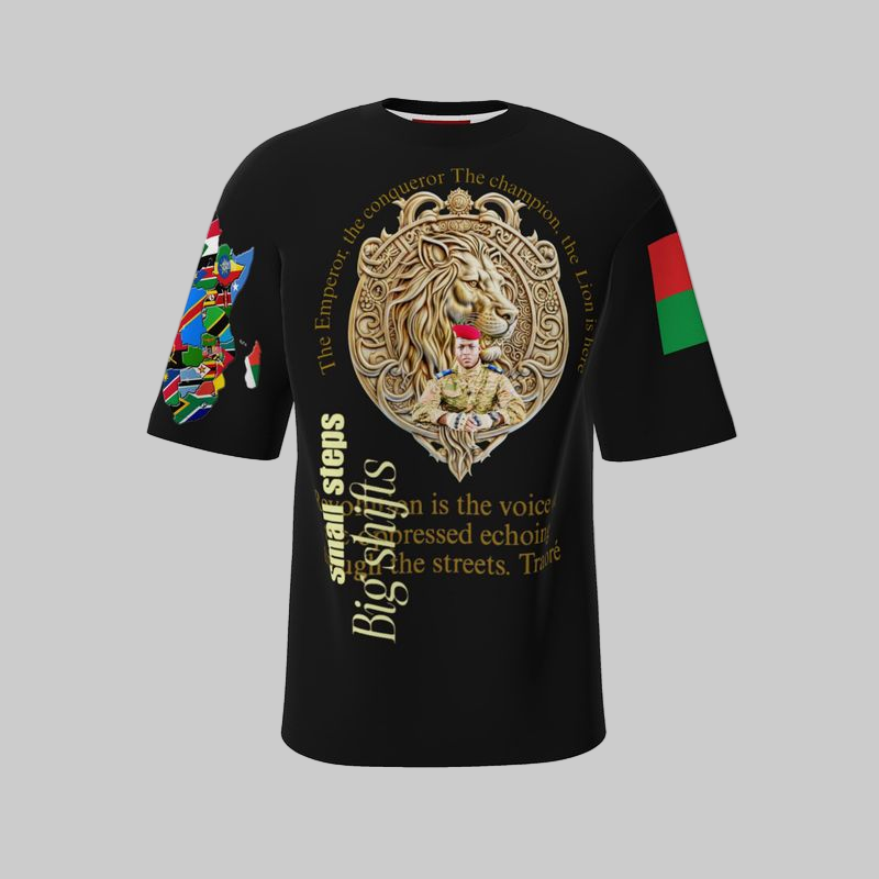 Goddi The Emperor, The Conqueror the Champion The Lion Is Here Ibrahim Traore luxury T-shirt