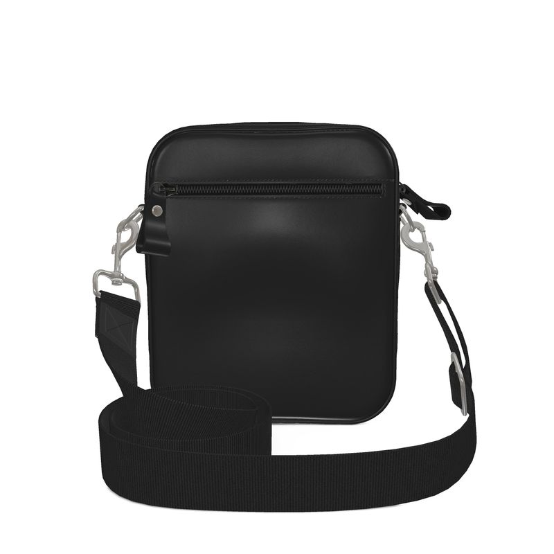 GODDI Equator Medium Black Leather Messenger Bag￼