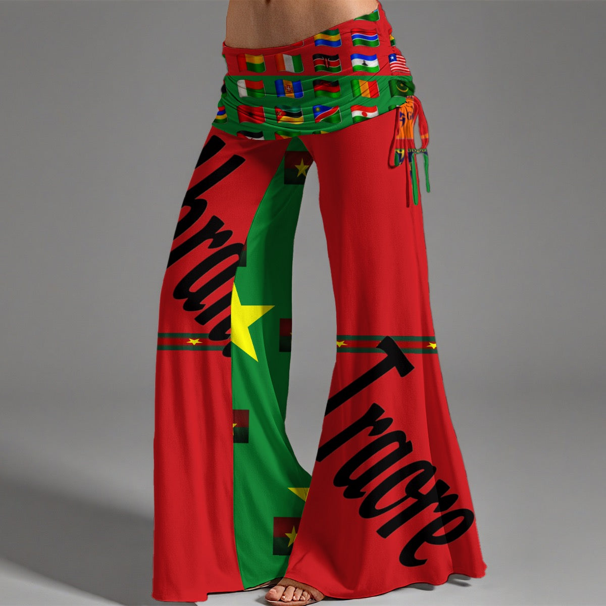 GODDI Chic All-Over Women's High Waist Wide Leg Pants