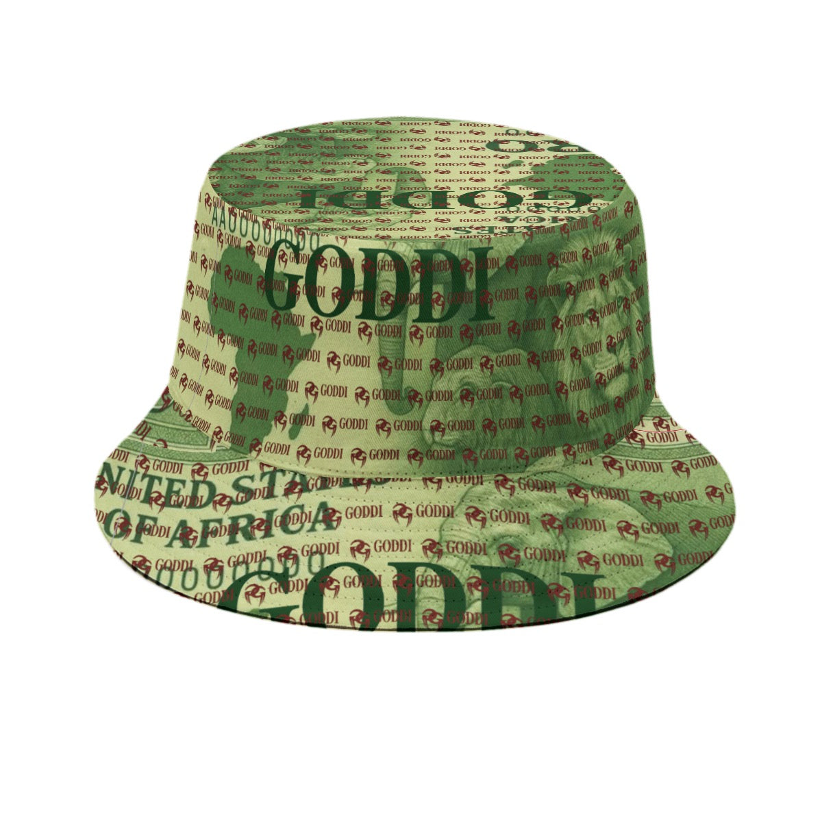 GODDI BonsaiTree Colors With Red Veins Double G Multicolor Reversible Bucket Hat