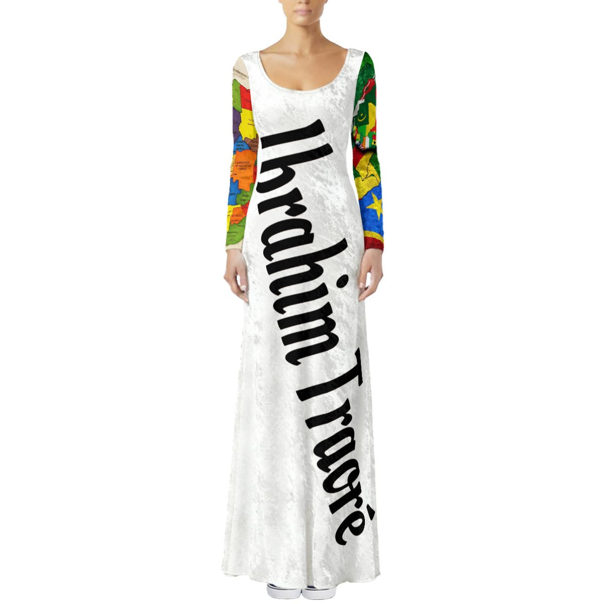 The Great Divide Ibrahim Traoré Signature Long Sleeve Velvet Maxi Dress Women’s - s