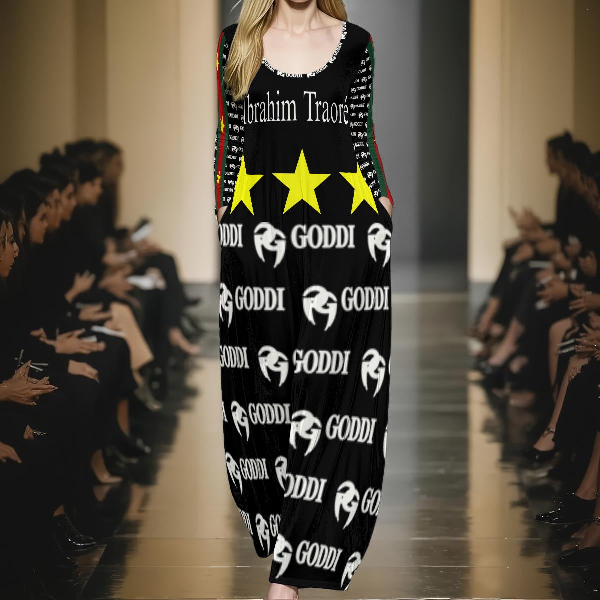 GODDI Black Reign Maxi Dress