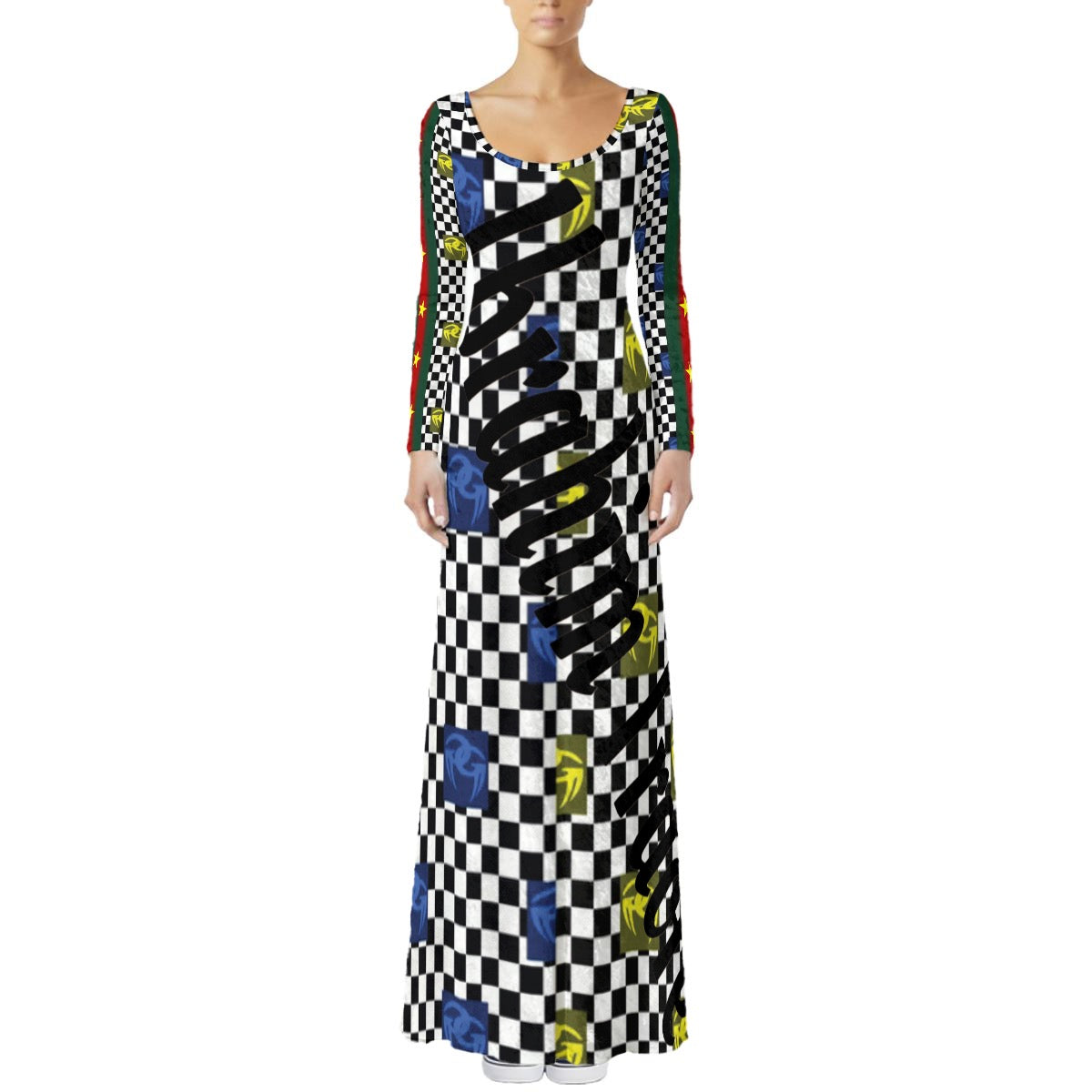 History In Motion GODDI Long Sleeve Maxi Dress Round - S