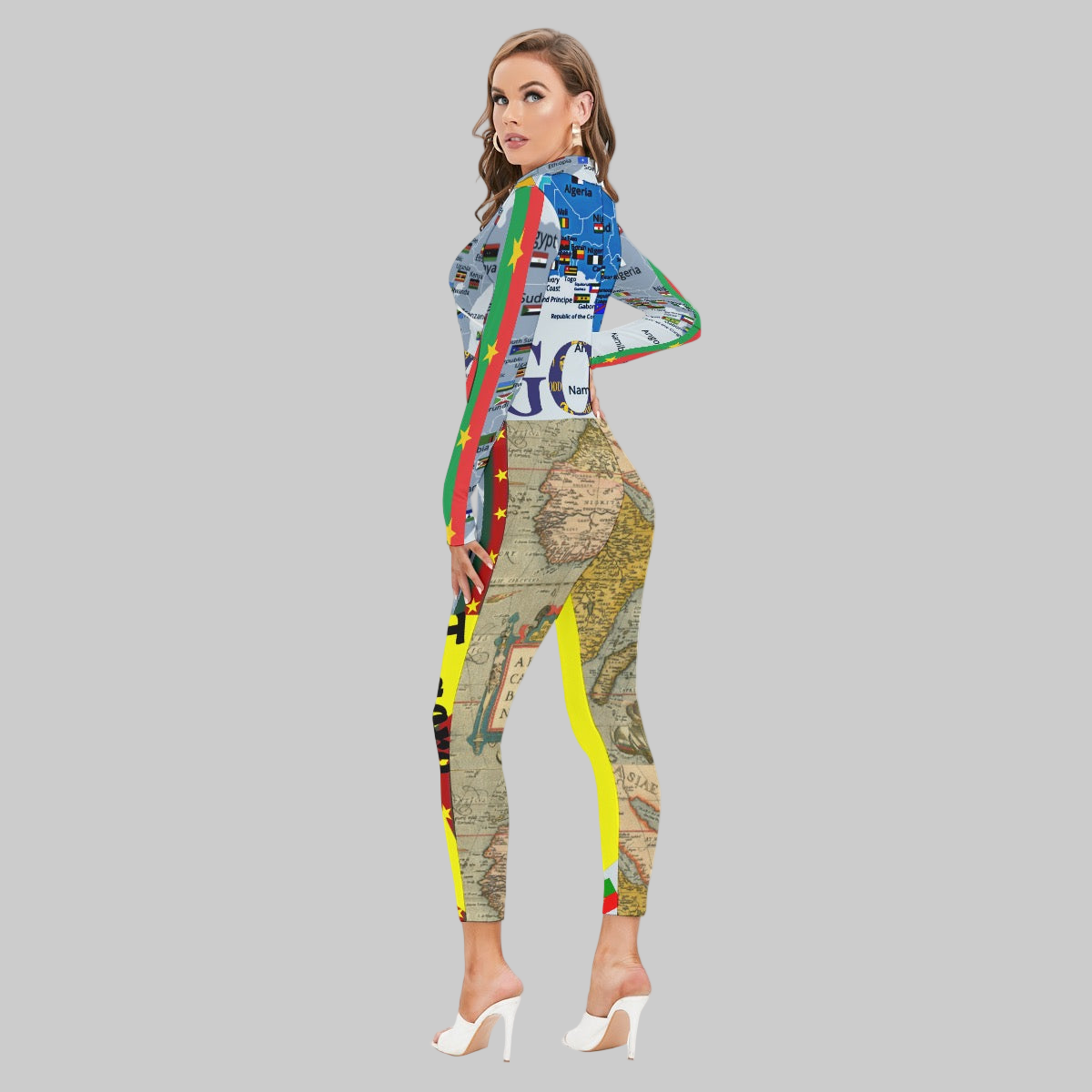 GODDI 54 Flags of Africa, United Finishes this piece - Jumpsuit