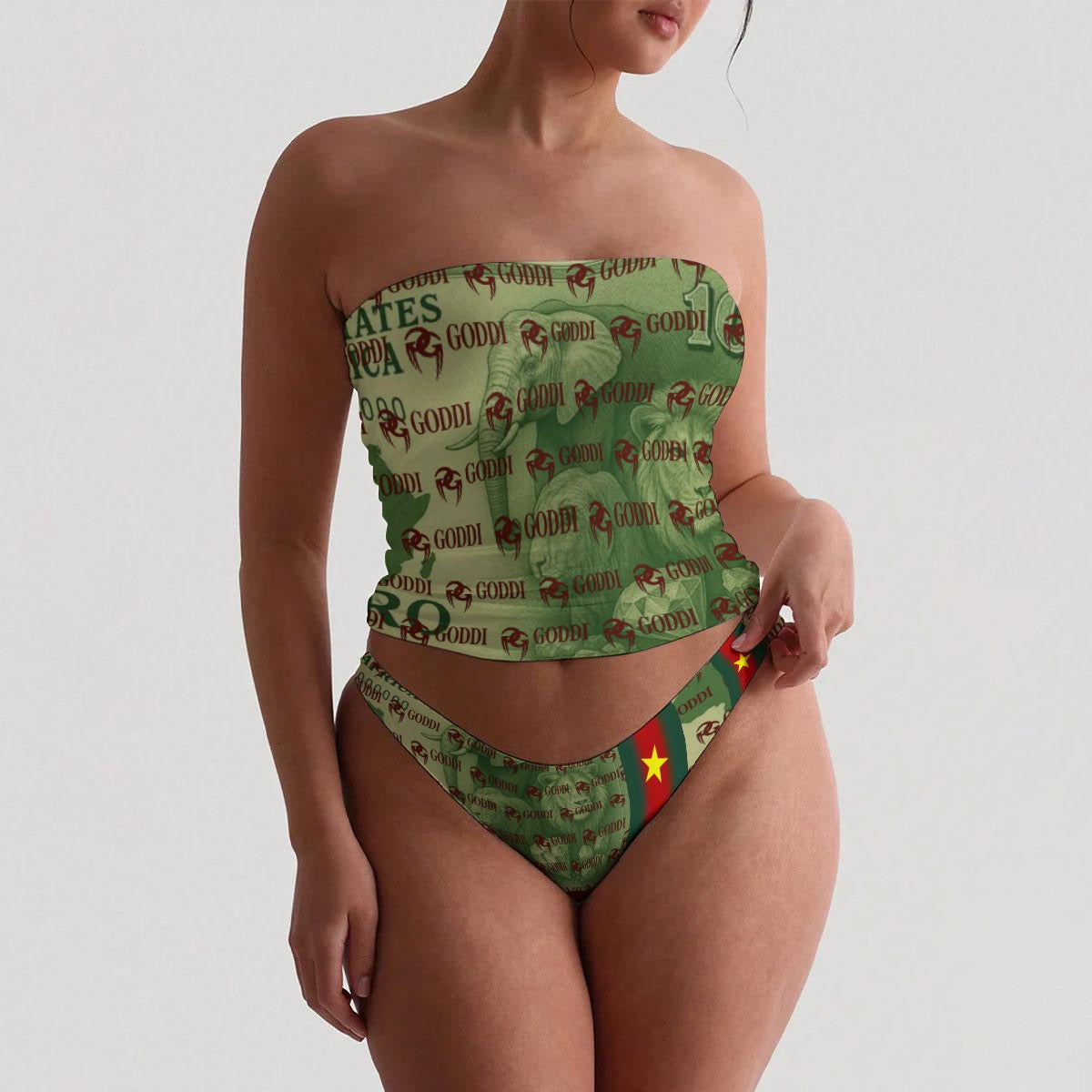 The Art of Seductive Afro 50 Bandeau & Brief Set