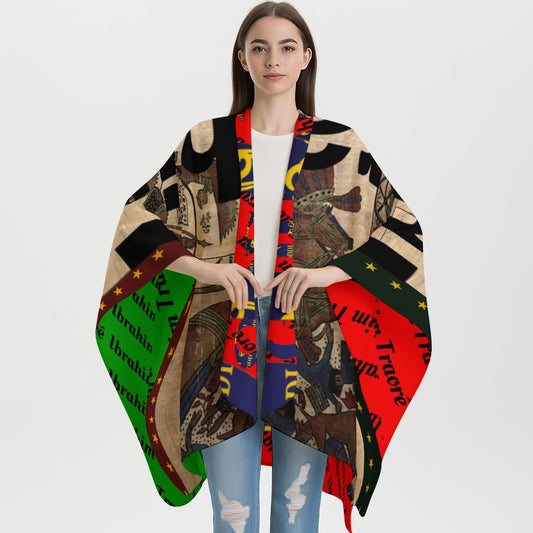 Ancient Language Hieroglyphic Shawl Divine Power Finish This Piece