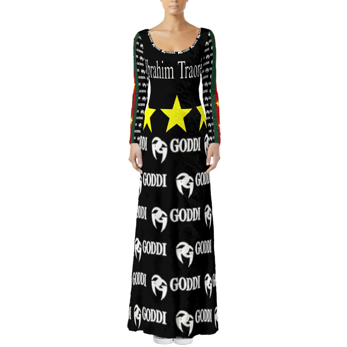 GODDI Black Reign Maxi Dress