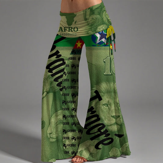 All-Over Print Women's High Waist Wide Leg Pants